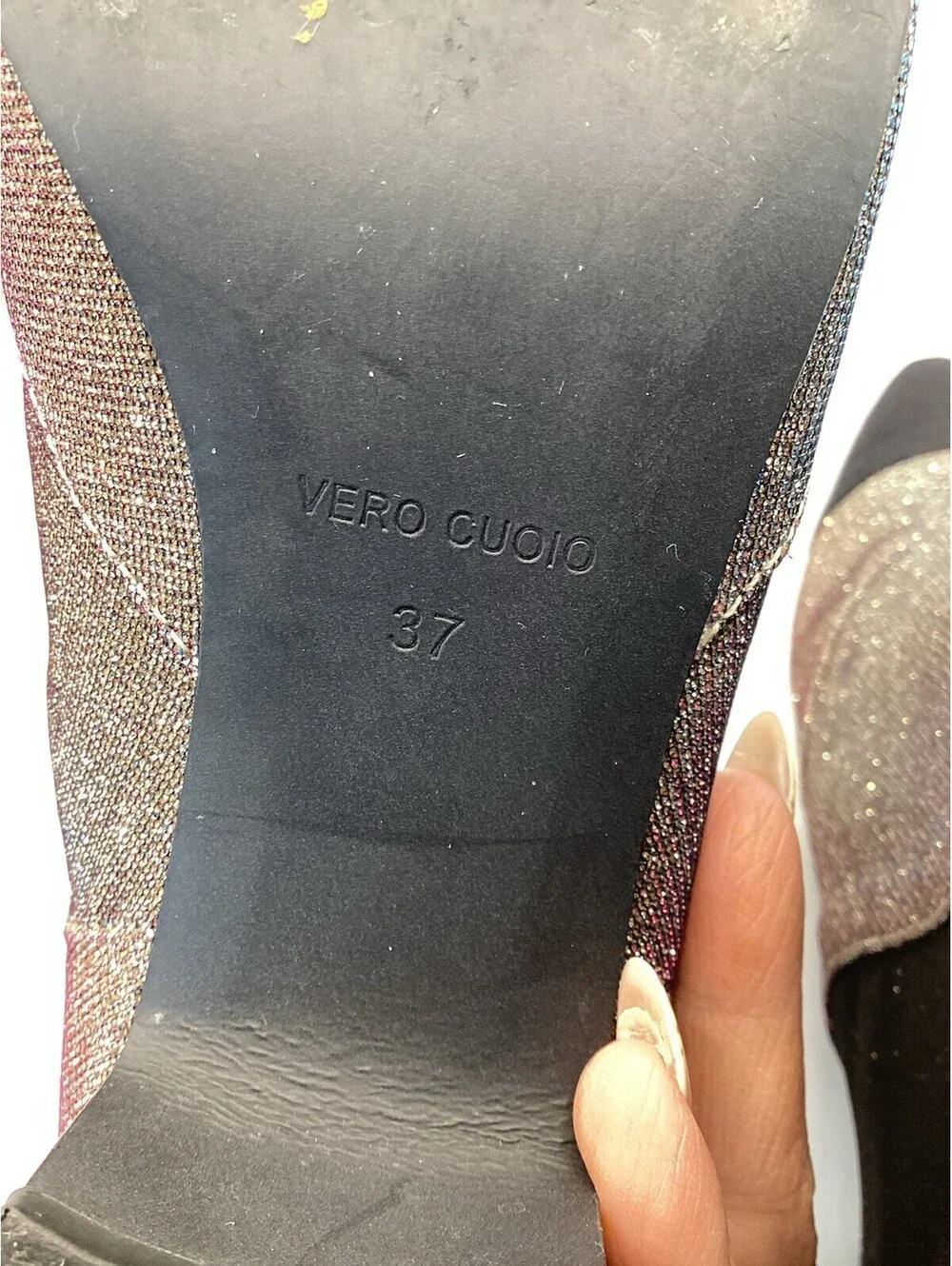 Vicenza Glitter Cap-toe Ankle Chelsea Boots Size 37